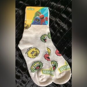 Sesame Street Cream Socks with Characters Sizes 10-4 (3 Kids Socks for $15)
